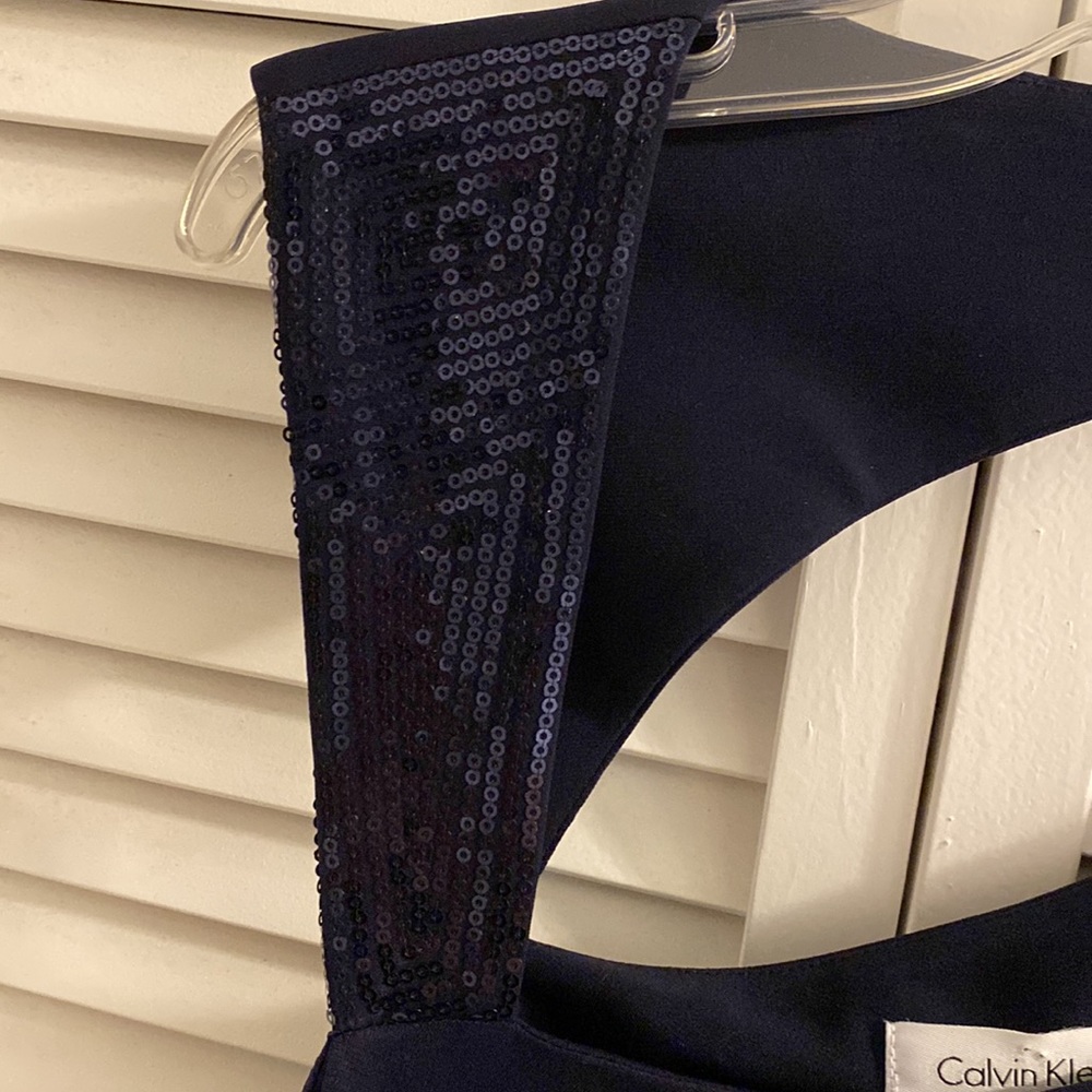 Calvin Klein Dress Size 10 Navy Blue - Picture 3 of 4
